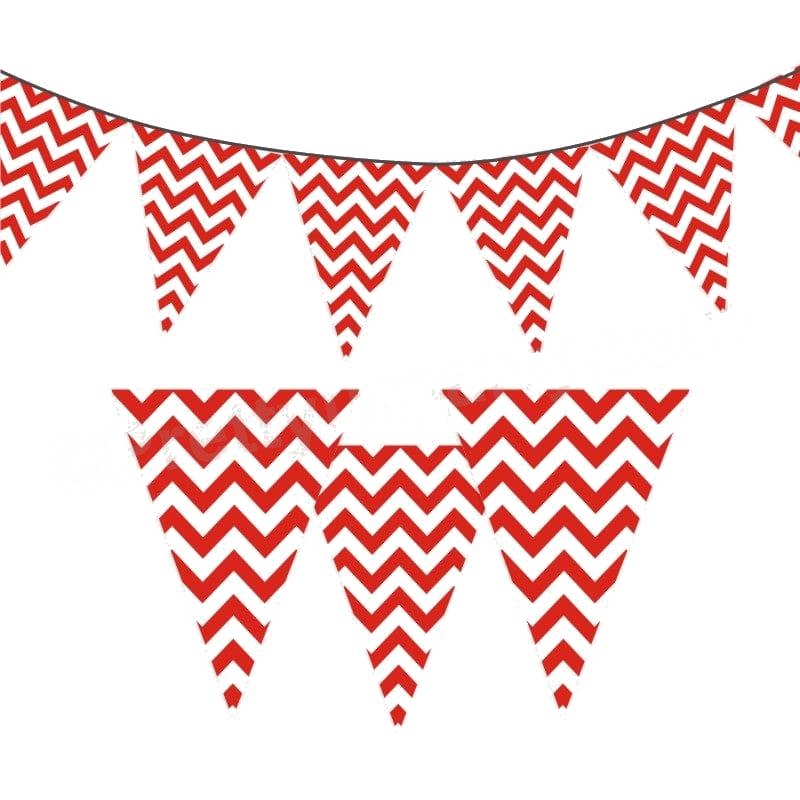 Red Chevron Bunting