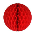 Red Honeycomb Balls - 25 cm DECORATIONS Pretty UR Party