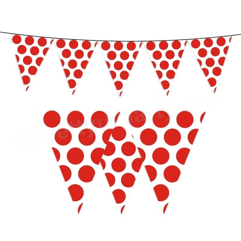 Red Polka Dots Bunting
