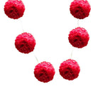 Red Pom Pom Garland DECORATIONS Pretty UR Party