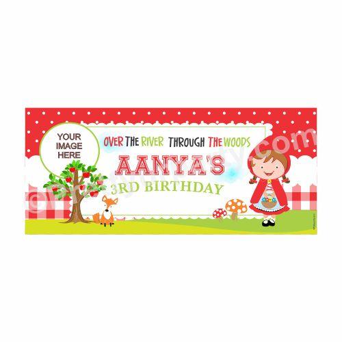 Personalized Little Red Riding Hood Theme Banner 30in ALL PARTY SUPPLIES Pretty UR Party