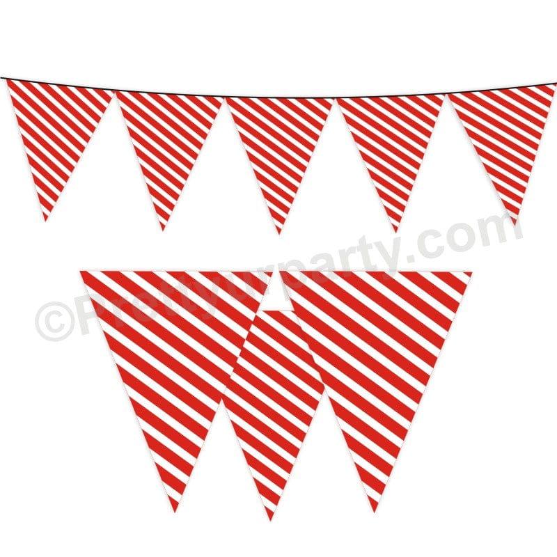 Red Stripes Bunting BABY SHOWER Pretty UR Party Default Title