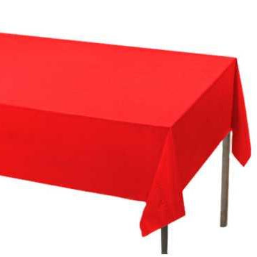 Red Plastic Table Cover Disposable THEME PARTIES Pretty UR Party