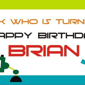 Personalized Robot Birthday Banner 30in with Photo ALL PARTY SUPPLIES Pretty UR Party