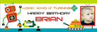 Personalized Robot Birthday Banner 30in with Photo ALL PARTY SUPPLIES Pretty UR Party