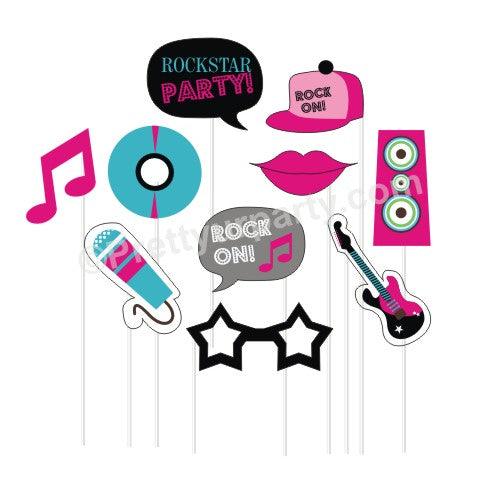 Girly Rockstar Photo Prop THEME PARTIES Pretty UR Party