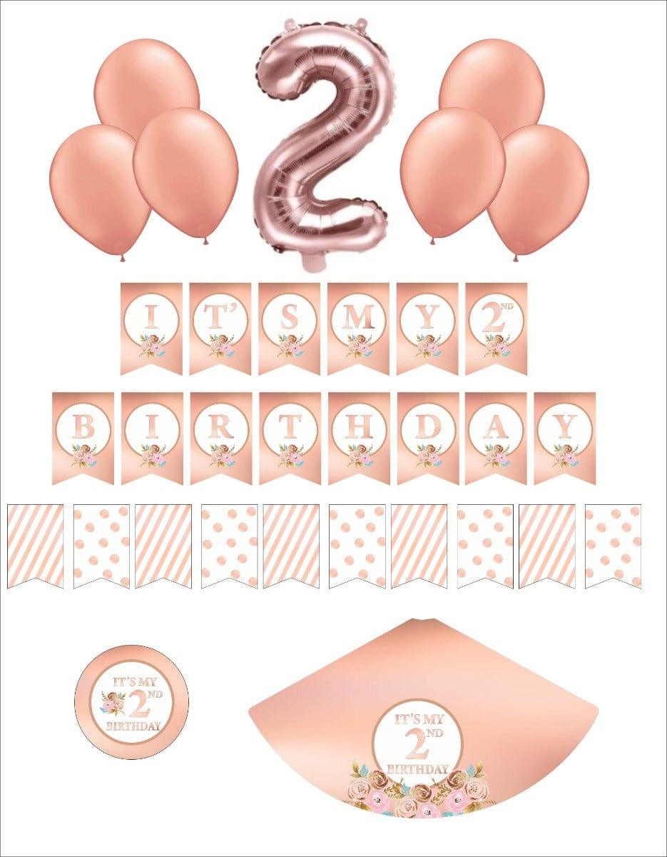 Rose Gold 2nd Birthday Decorations for Girls BIRTHDAYS Pretty UR Party