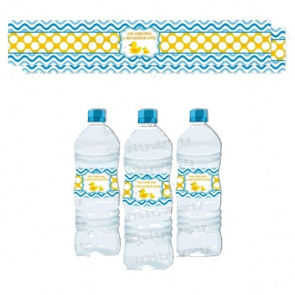 Rubber Ducky Water Bottle Labels