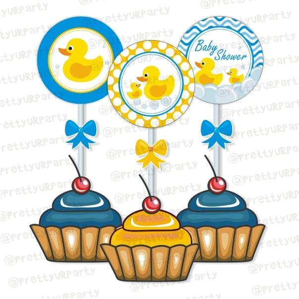 Rubber Ducky Cupcake Toppers BABY SHOWER Pretty UR Party Default Title