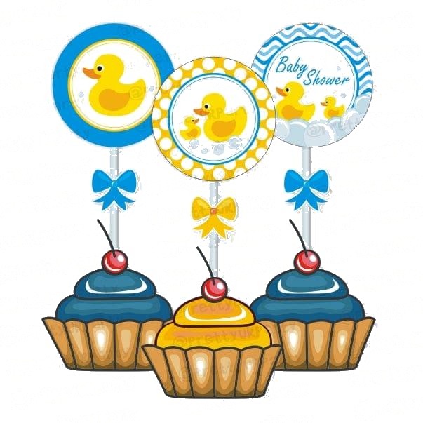 Rubber Ducky Cupcake Toppers