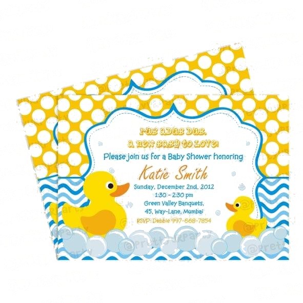 Rubber Ducky Invitations