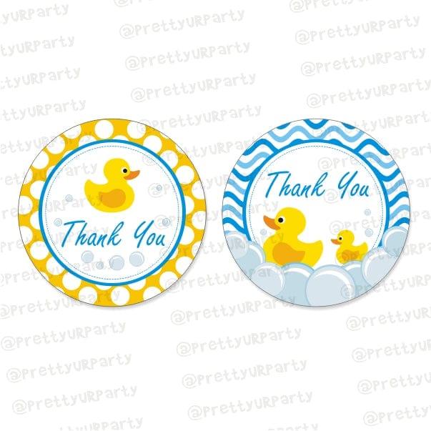 Rubber Ducky Thank you Tags BABY SHOWER Pretty UR Party Default Title