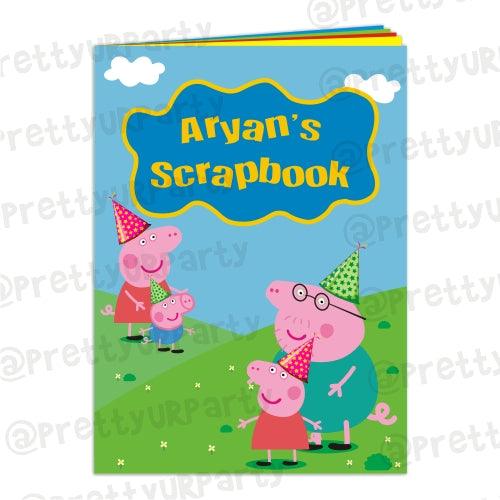 Peppa Pig inspired Scrap Book PERSONALISED Pretty UR Party