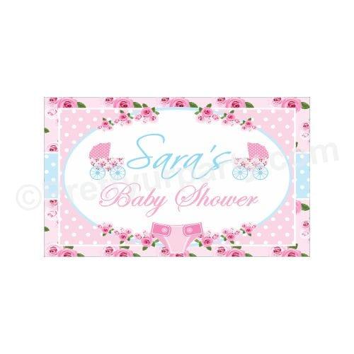 Shabby Chic Theme Backdrop PERSONALISED Pretty UR Party Default Title