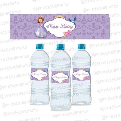 Sofia the first inspired Water Bottle Labels Pretty UR Party Default Title