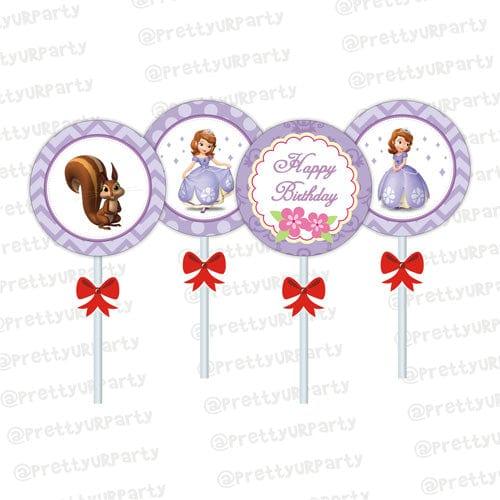 Sofia the first inspired Cupcake Toppers Pretty UR Party Default Title