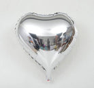 Silver Heart shaped 18" Foil Balloon ALL PARTY SUPPLIES Pretty UR Party