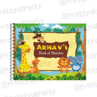 Jungle theme Personalised Sketchbook PERSONALISED Pretty UR Party