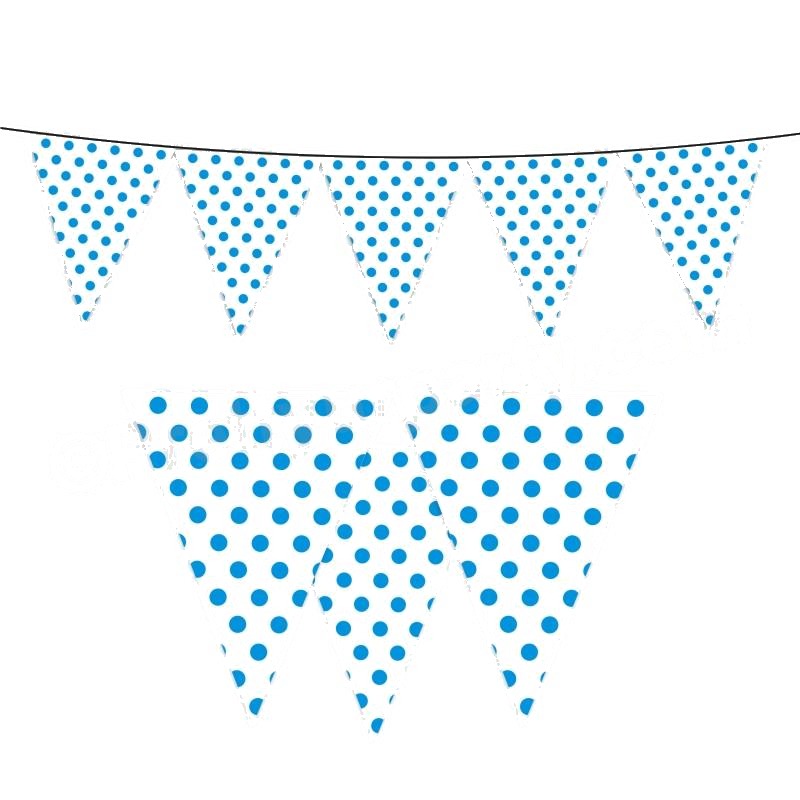 Blue Small Polka Dots Bunting