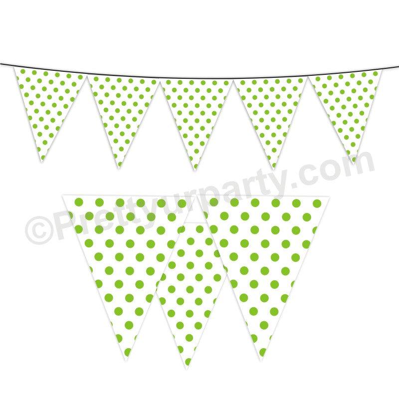 Green Small Polka Dots Bunting BABY SHOWER Pretty UR Party Default Title