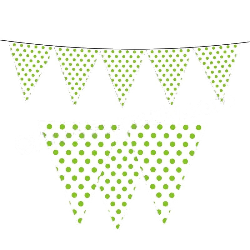 Green Small Polka Dots Bunting