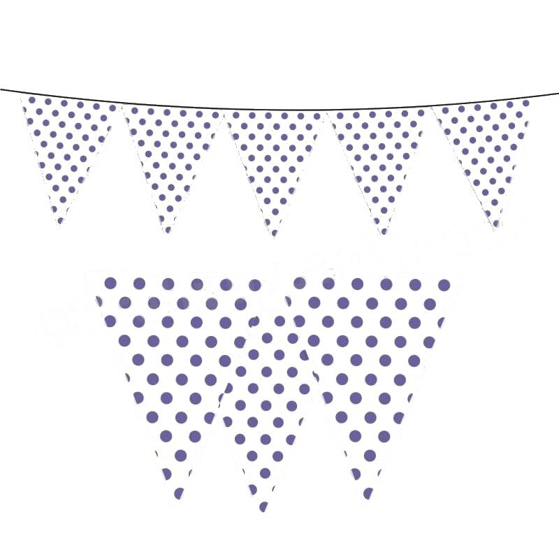 Purple Small Polka Dots Bunting