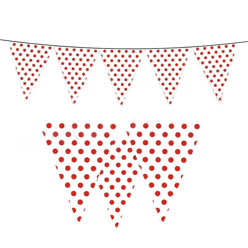Red Small Polka Dots Bunting