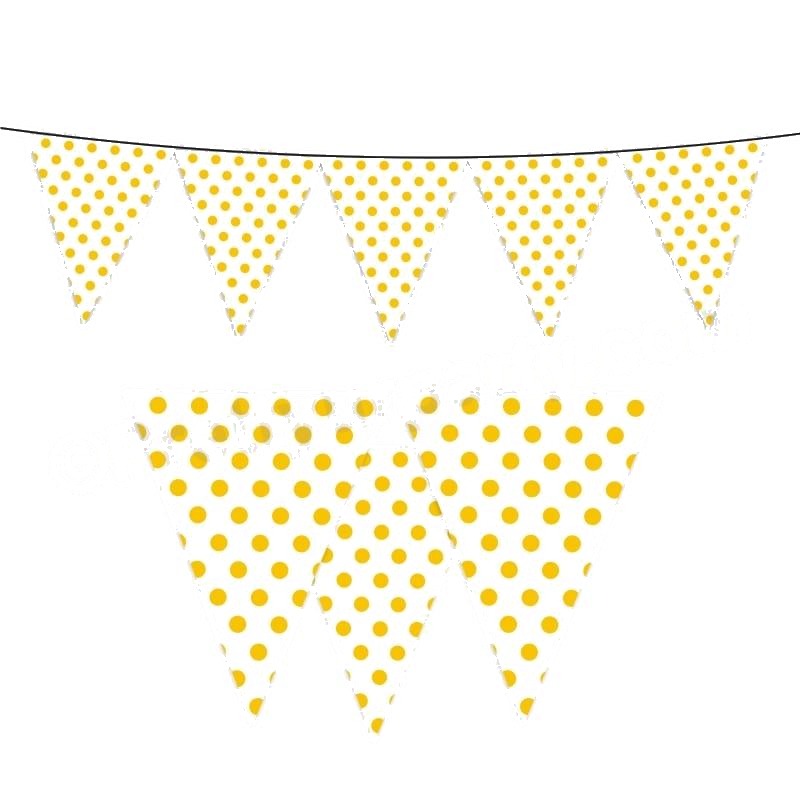 Yellow Small Polka Dots Bunting