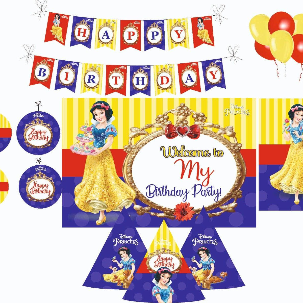 Snow White Decorations Package - 70 pieces Combo BIRTHDAYS Pretty UR Party Default Title