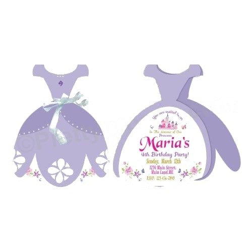 Sofia the first Dress Invitations