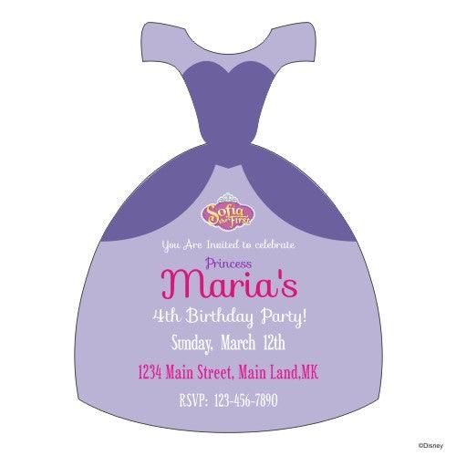 Handcrafted Sofia the First Invitations INVITATIONS Pretty UR Party
