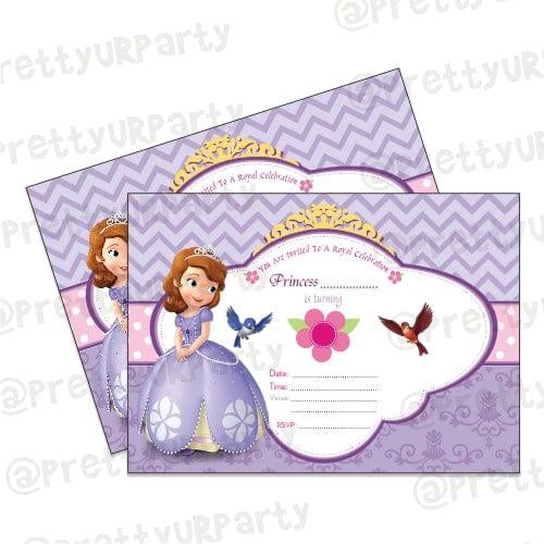 Sofia the first inspired Invitations ALL PARTY SUPPLIES Pretty UR Party Default Title