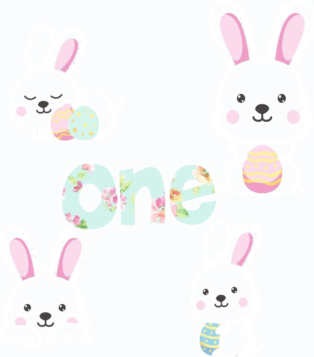 Some Bunny is One Theme Cutouts