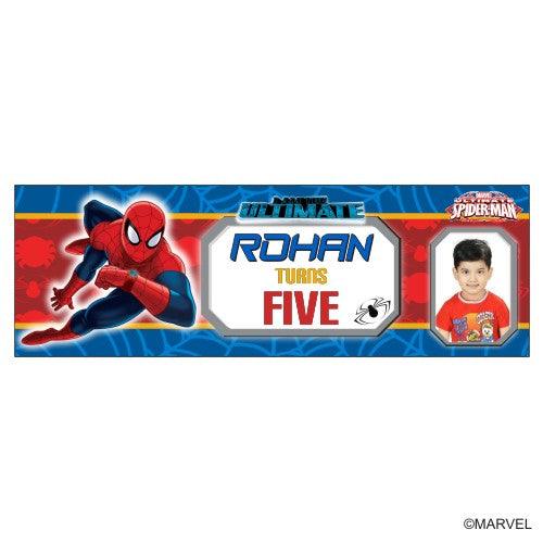 Personalized Spiderman Birthday Banner 30in ALL PARTY SUPPLIES Pretty UR Party