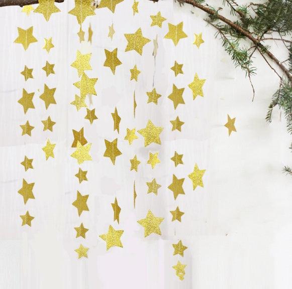 Gold Stars Paper Garland DECORATIONS Pretty UR Party