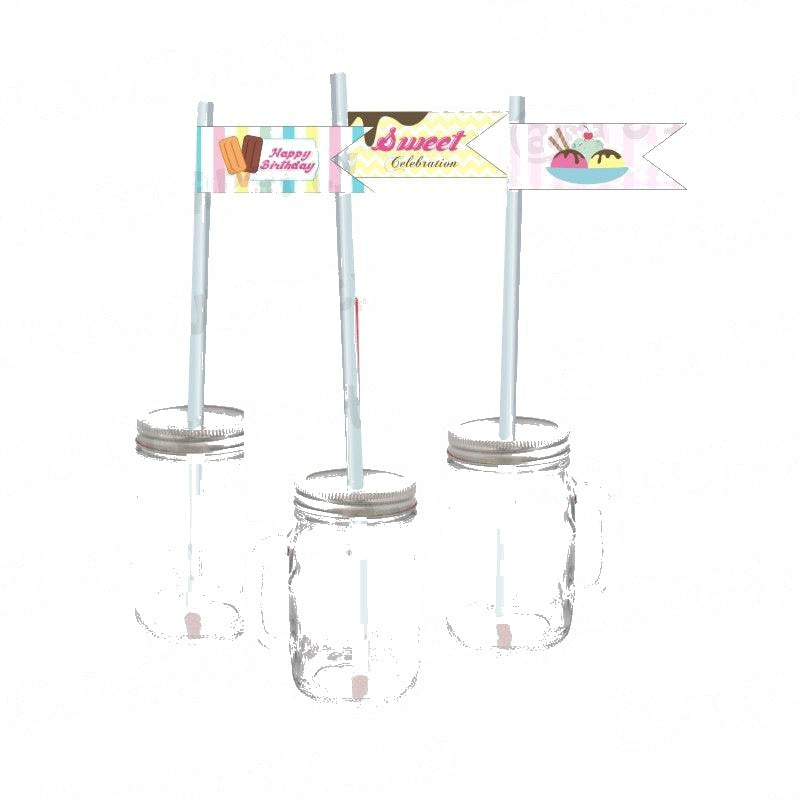 Ice Cream Theme Drink Straws — image 2