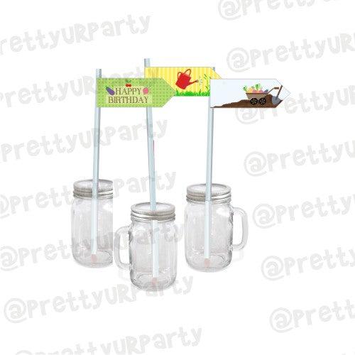 Gardening Theme Drink Straws THEME PARTIES Pretty UR Party