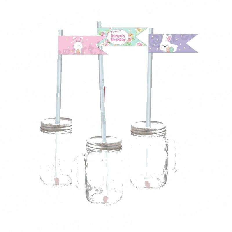 Some Bunny is One Theme Drink Straws