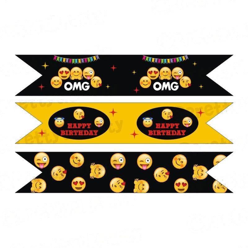 Emoji Theme Drink Straws