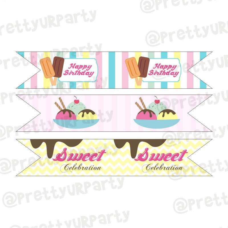 Ice Cream Theme Drink Straws THEME PARTIES Pretty UR Party