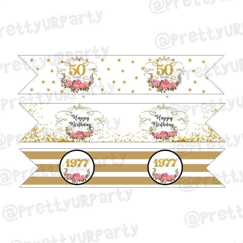 50th Birthday Theme Drink Straws THEME PARTIES Pretty UR Party Default Title