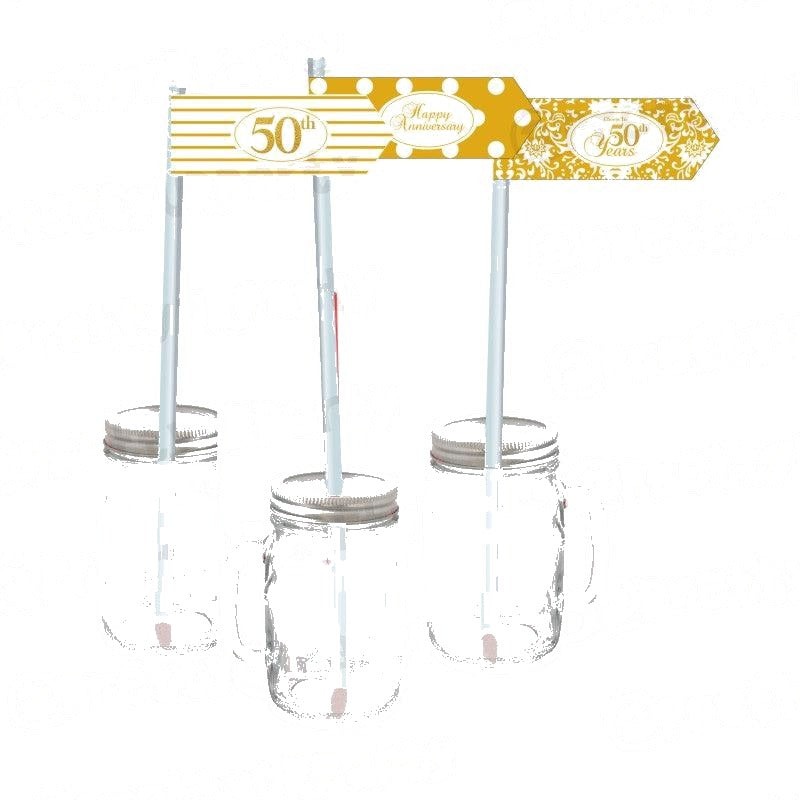 50th Anniversary Theme Drink Straws — image 2