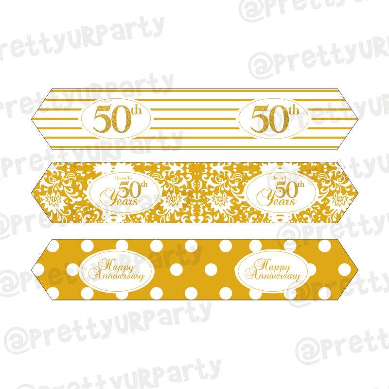 50th Anniversary Theme Drink Straws ALL PARTY SUPPLIES Pretty UR Party