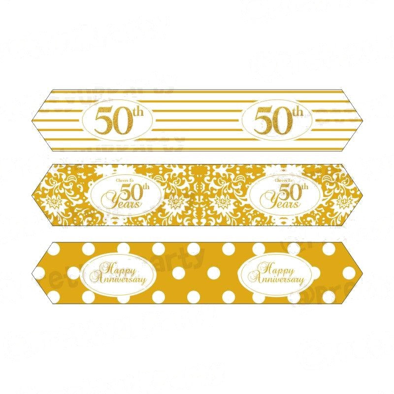 50th Anniversary Theme Drink Straws