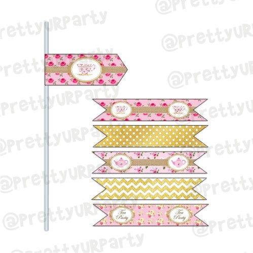 Tea Party  Drink Straws THEME PARTIES Pretty UR Party