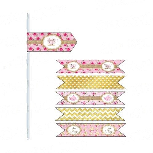 Tea Party Drink Straws