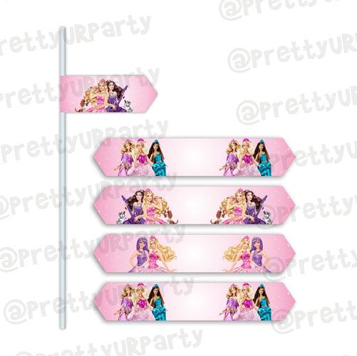 Barbie Rockstar Drink Straws THEME PARTIES Pretty UR Party