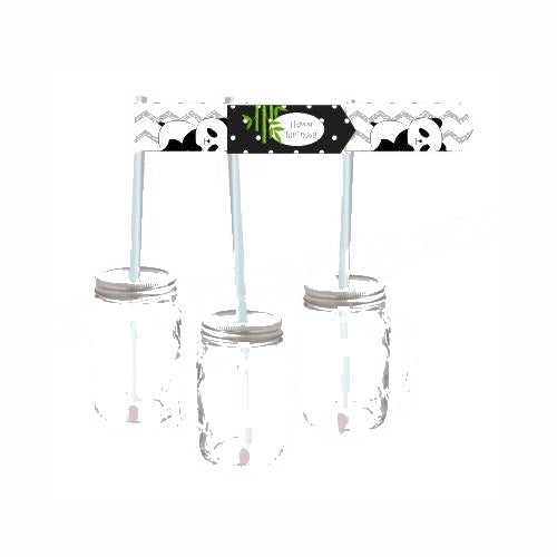 Panda Theme Drink Straws