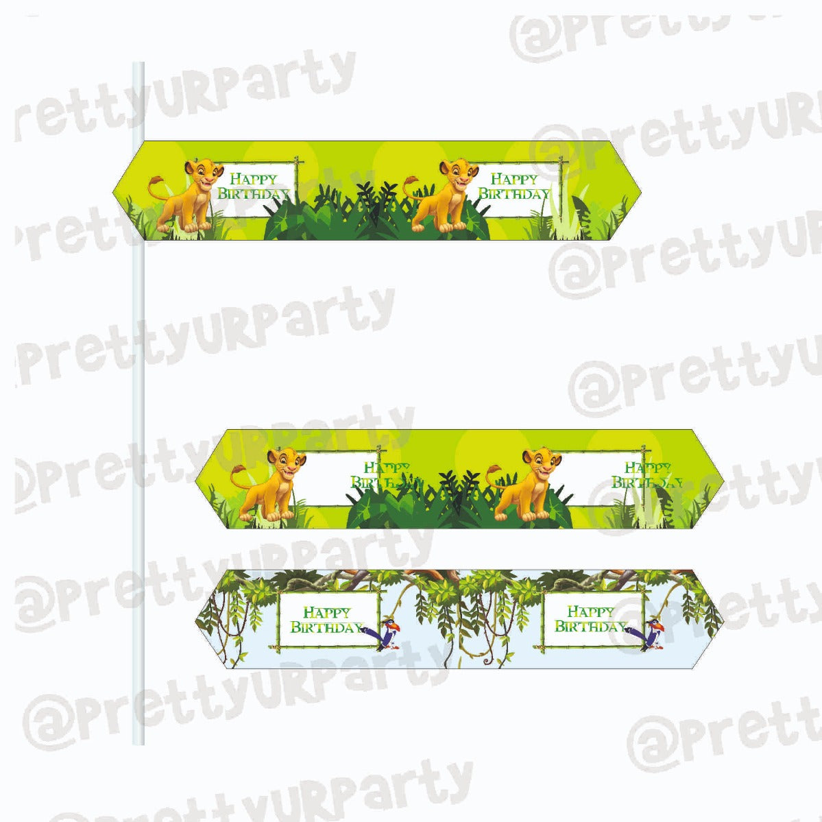 Lion King Theme Drink Straws THEME PARTIES Pretty UR Party Default Title