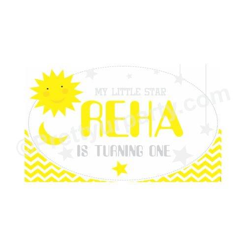 Sun and Moon Theme Backdrop PERSONALISED Pretty UR Party Default Title